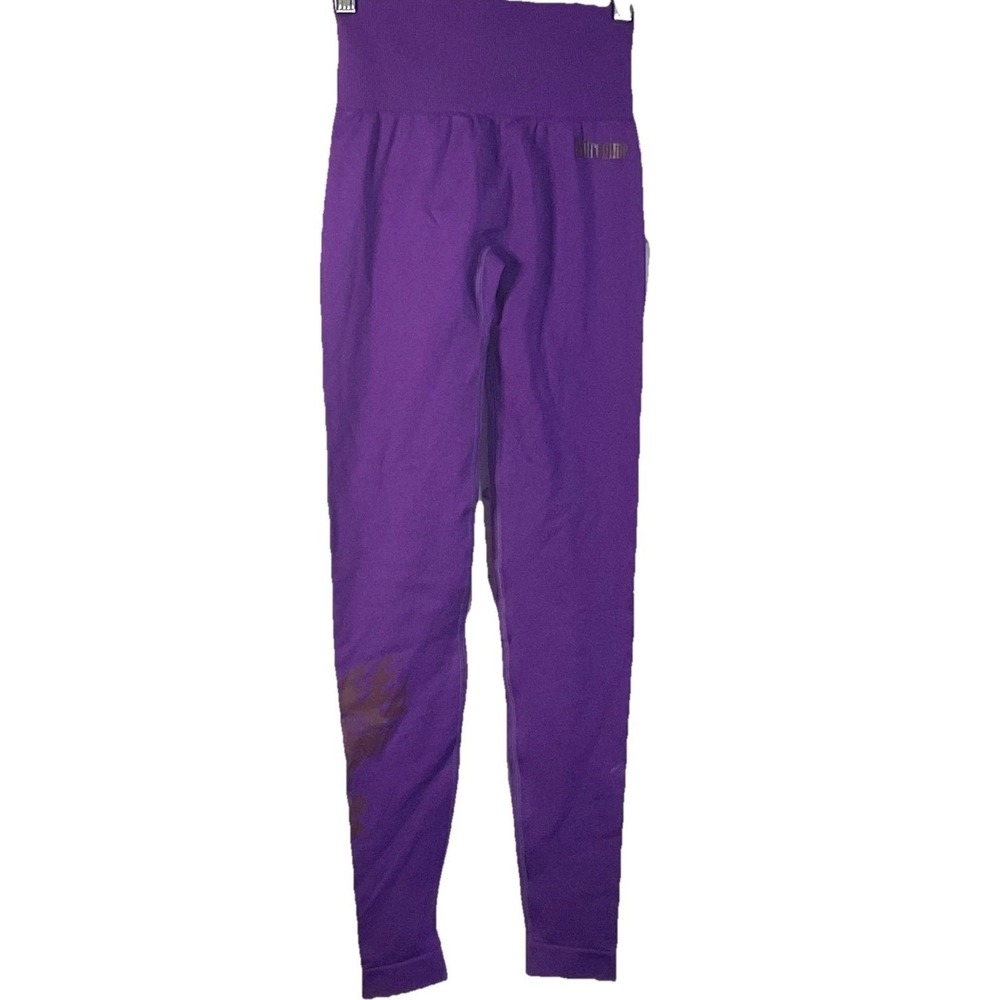 Civil Regime Kelly Seamless Scrunch Leggings Deep‎ Dark Purple Flame Medium